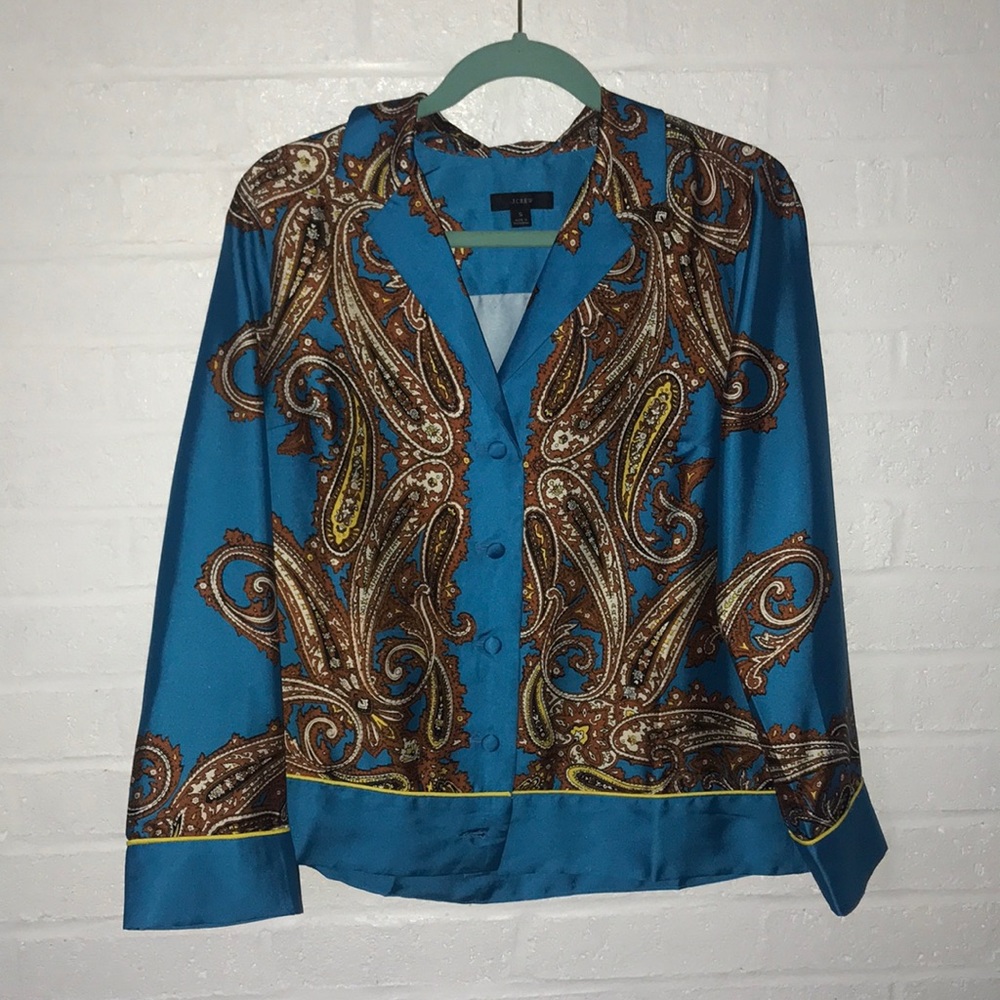 J.Crew drapey button up shirt-NWOT -small